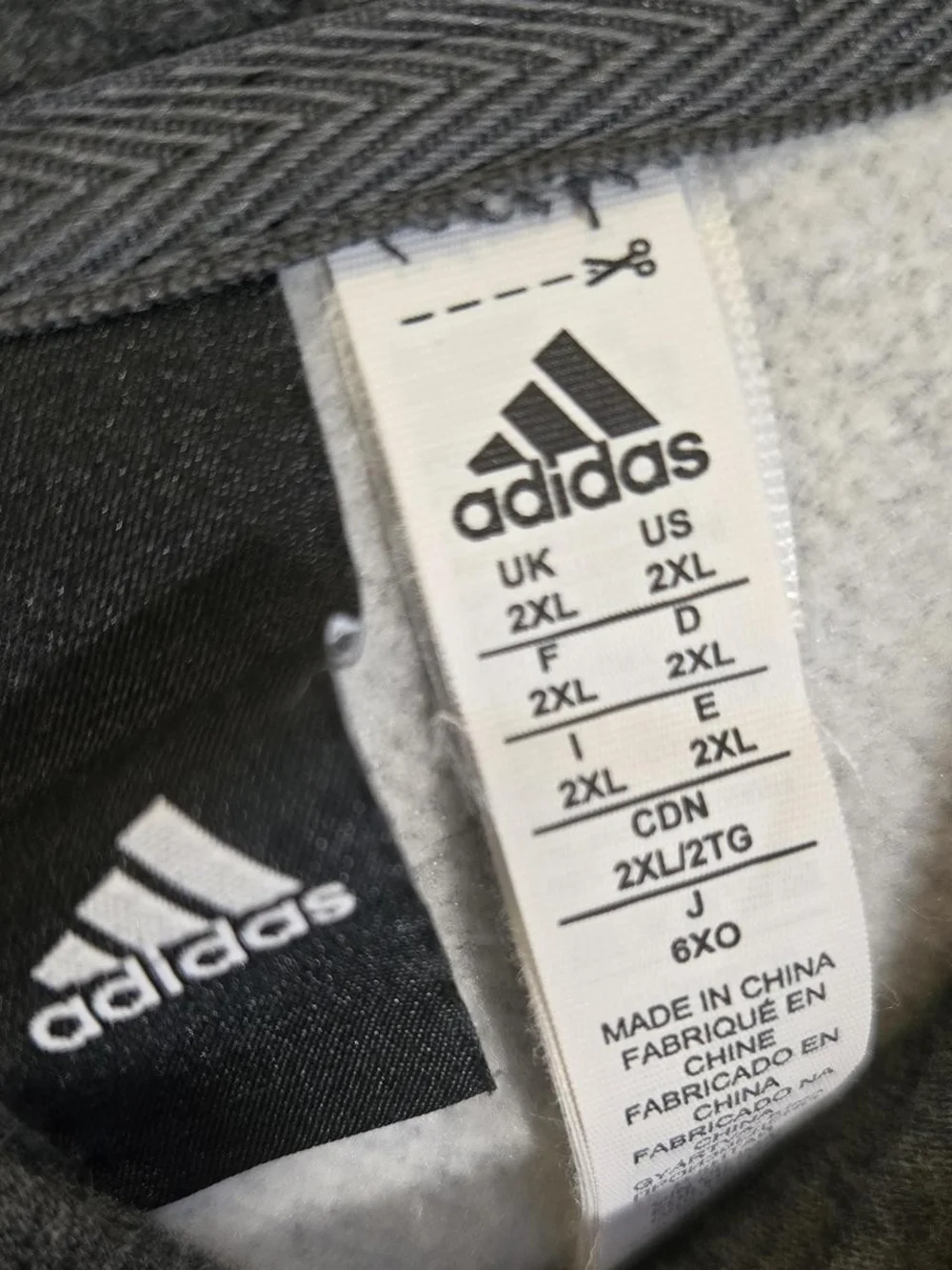 adidas Dark Gray Pullover Hoodie with Black Stripe Detail